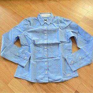 Gilly Hicks Blue Cotton Button Down Shirt